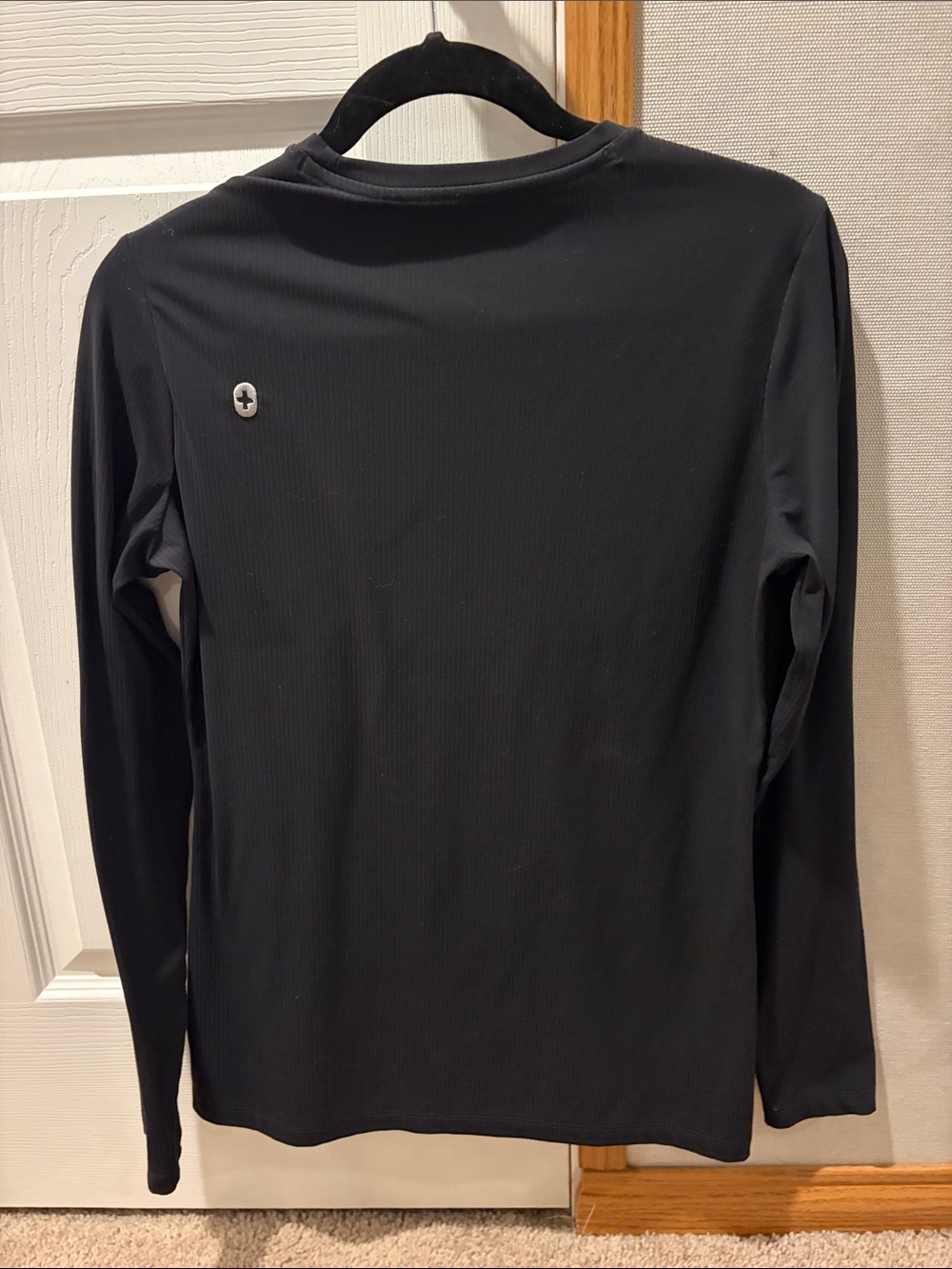 FIGS Black Palmer Ribbed Long-Sleeved Underscrub - Picture 2 of 4